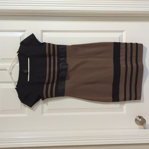 Explosion Dress in black & taupe
